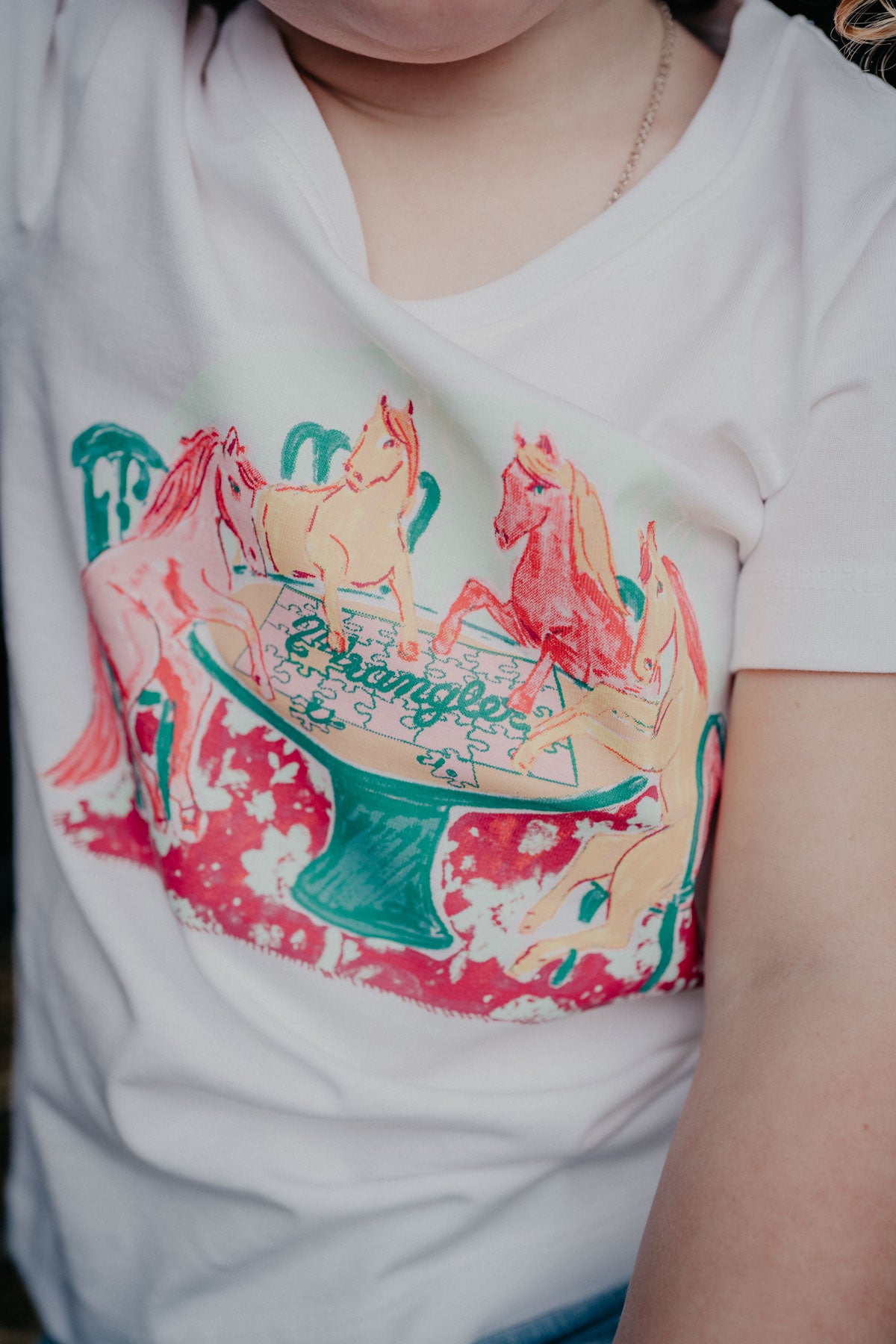 'Horse Party' Girl's Wrangler T-Shirt (XS-L)