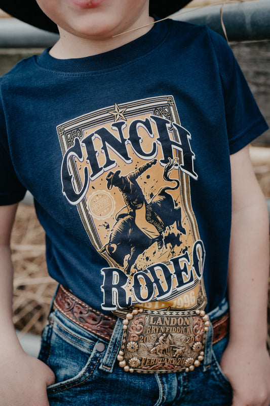 'Buckin' Bulls' Boy's CINCH Navy Graphic T-Shirt (2T-XL)