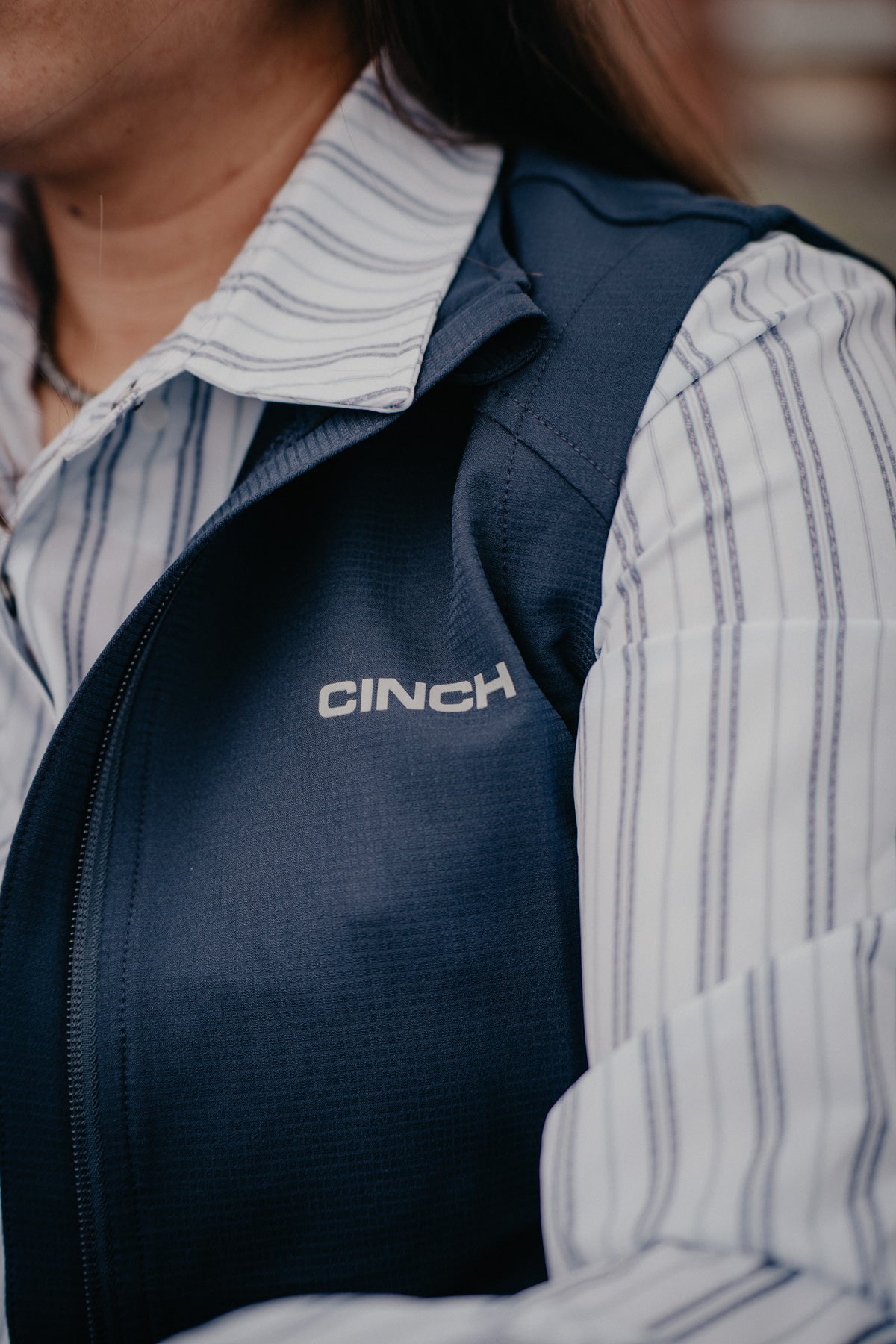 'Naomi' Women's Navy Soft Shell Vest by CINCH