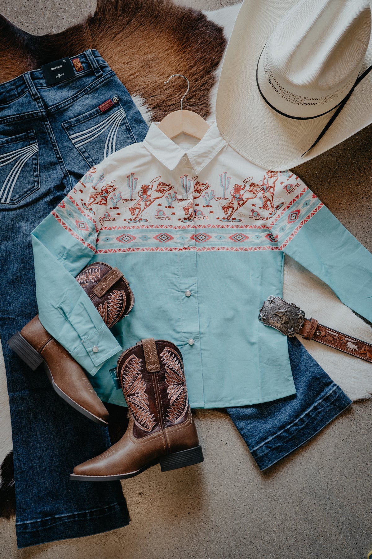 'Harli' Girls Western Boarder Pearl Snap by Panhandle Slim (XS-XL)