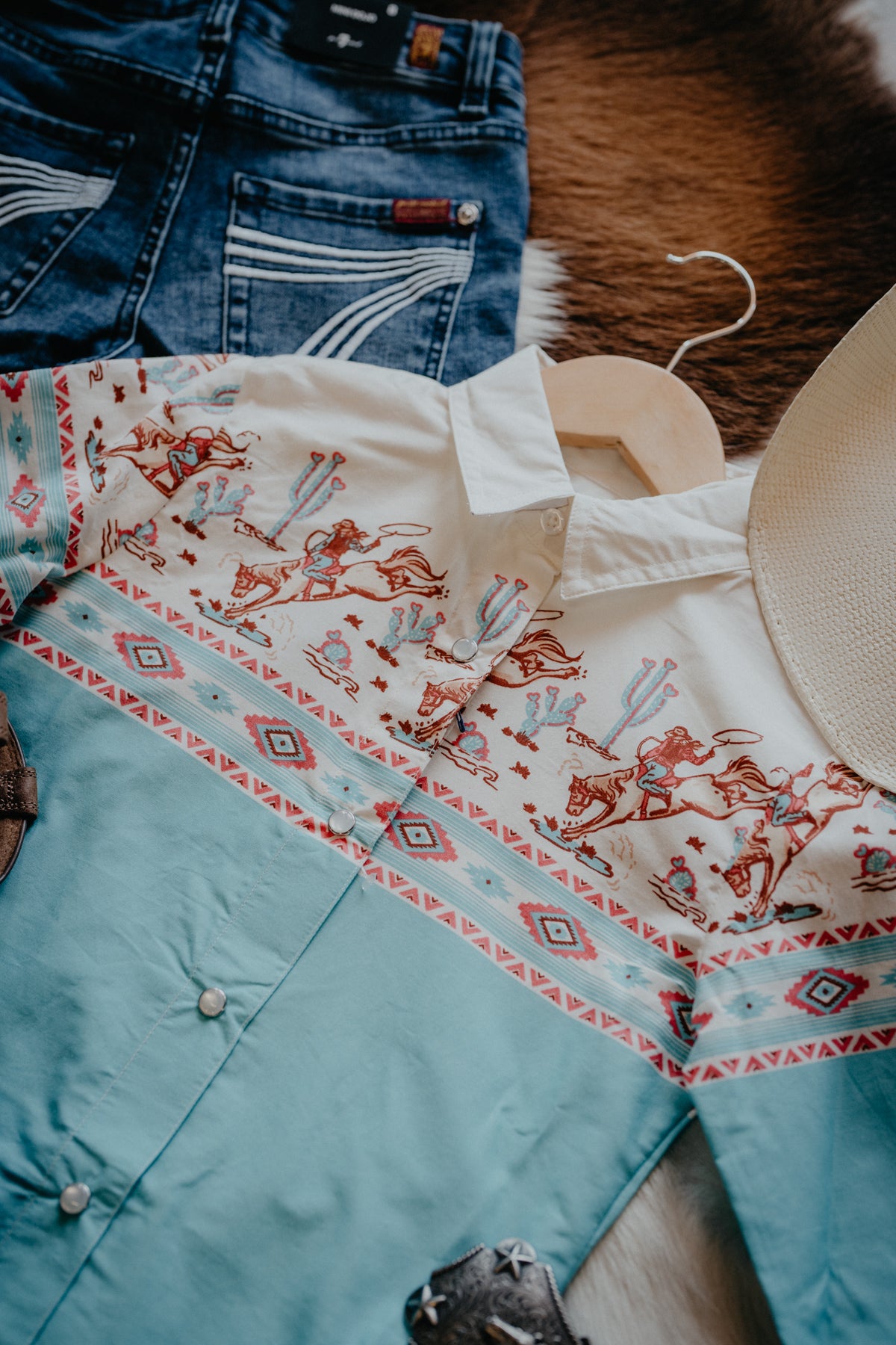 'Harli' Girls Western Boarder Pearl Snap by Panhandle Slim (XS-XL)