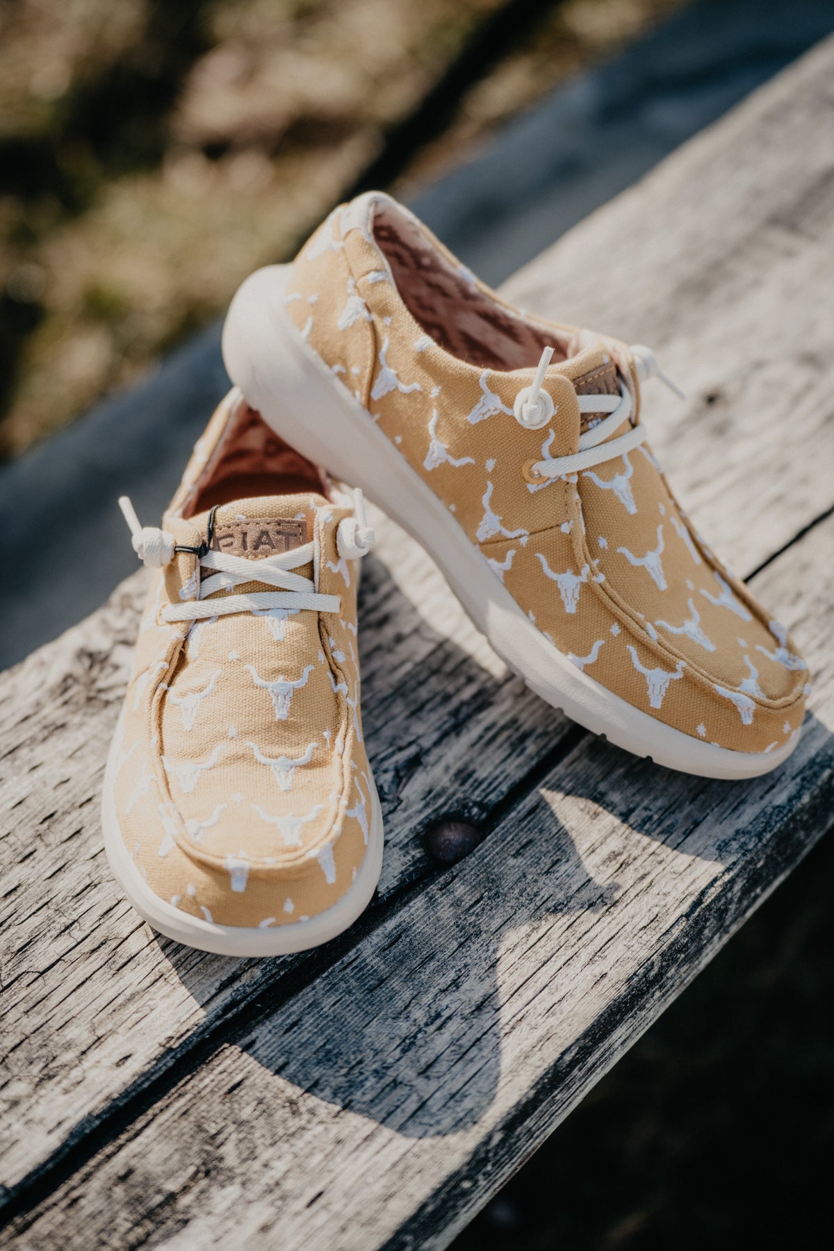 Mustard Yellow 'Doodle' Women's Ariat Casual Hilo Shoes (6, 7, 8, 10 Only)