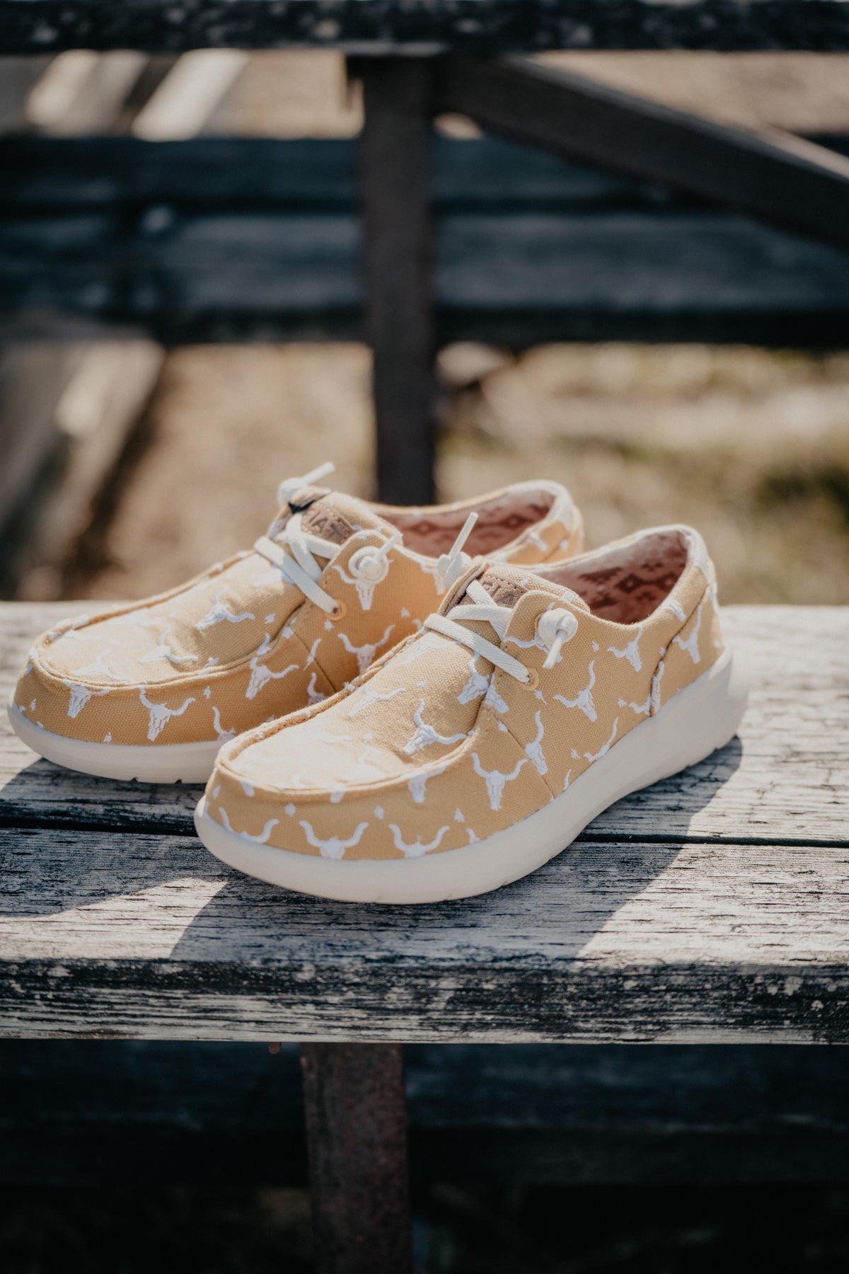 Mustard Yellow 'Doodle' Women's Ariat Casual Hilo Shoes (6, 7, 8, 10 Only)