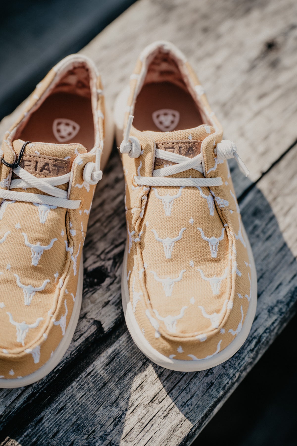 Mustard Yellow 'Doodle' Women's Ariat Casual Hilo Shoes (6, 7, 8, 10 Only)