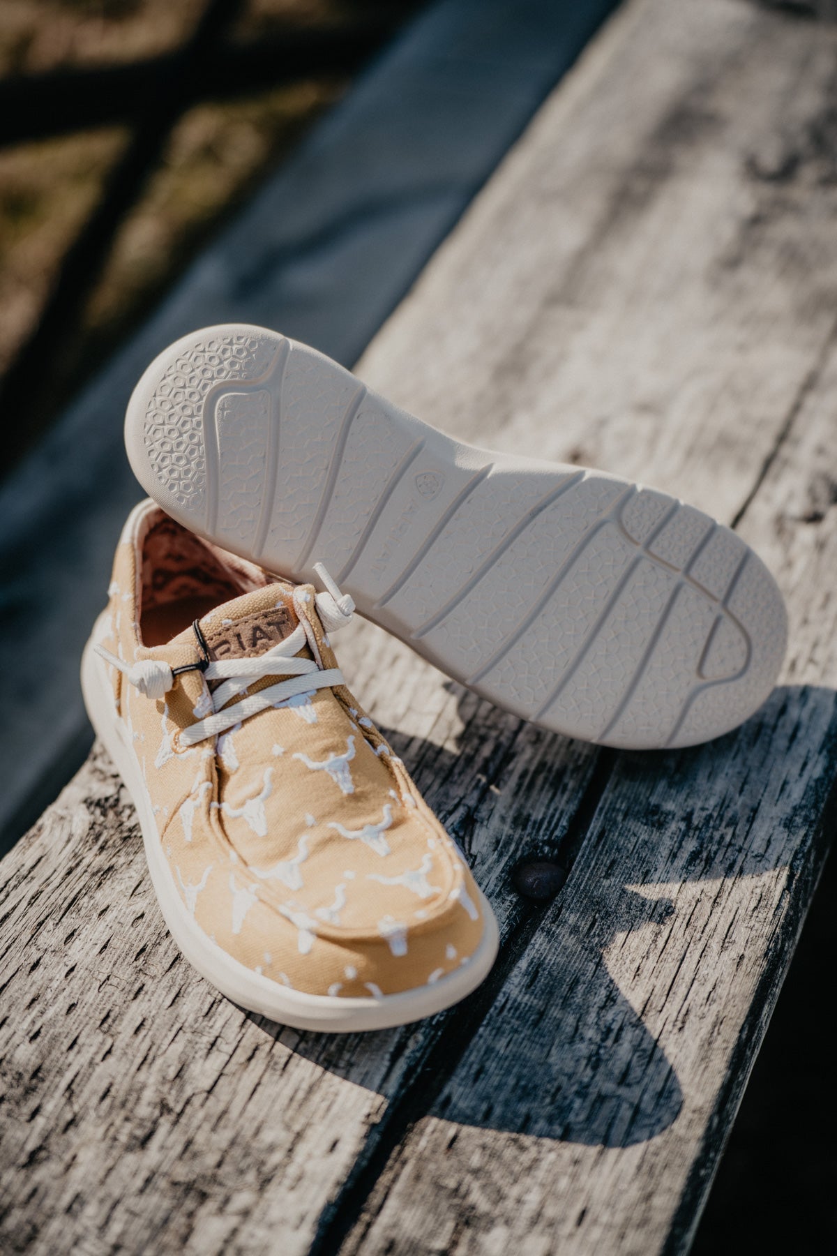 Mustard Yellow 'Doodle' Women's Ariat Casual Hilo Shoes (6, 7, 8, 10 Only)