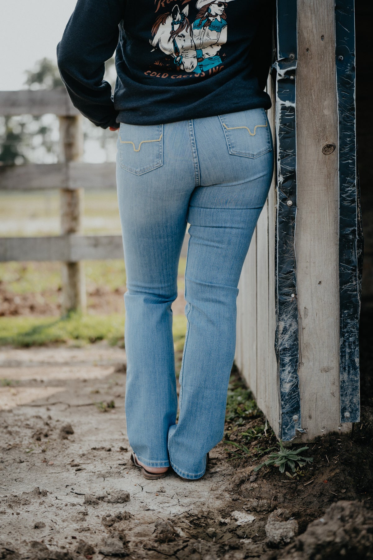 Sarah High Rise Straight Leg Jean by Kimes Ranch (Light Wash)