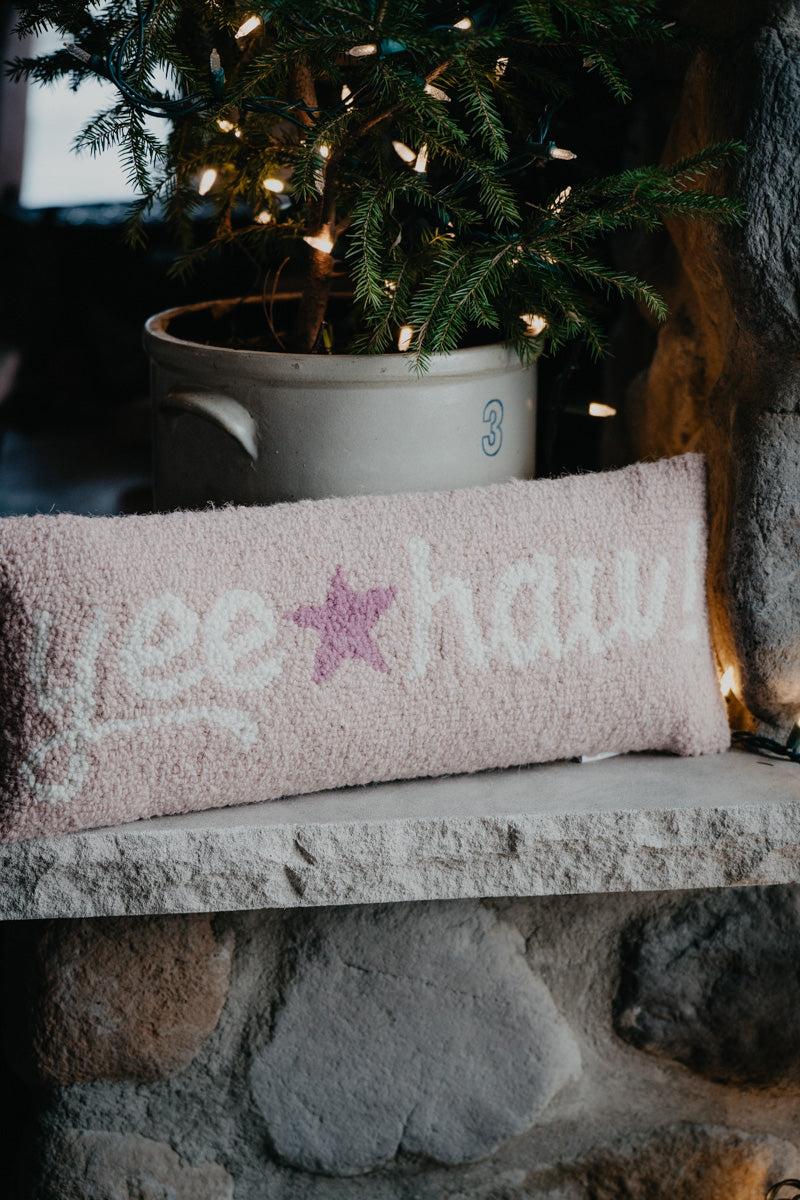 Yee Haw Star 8x20" Rug Hooked Pillow (8"x20")