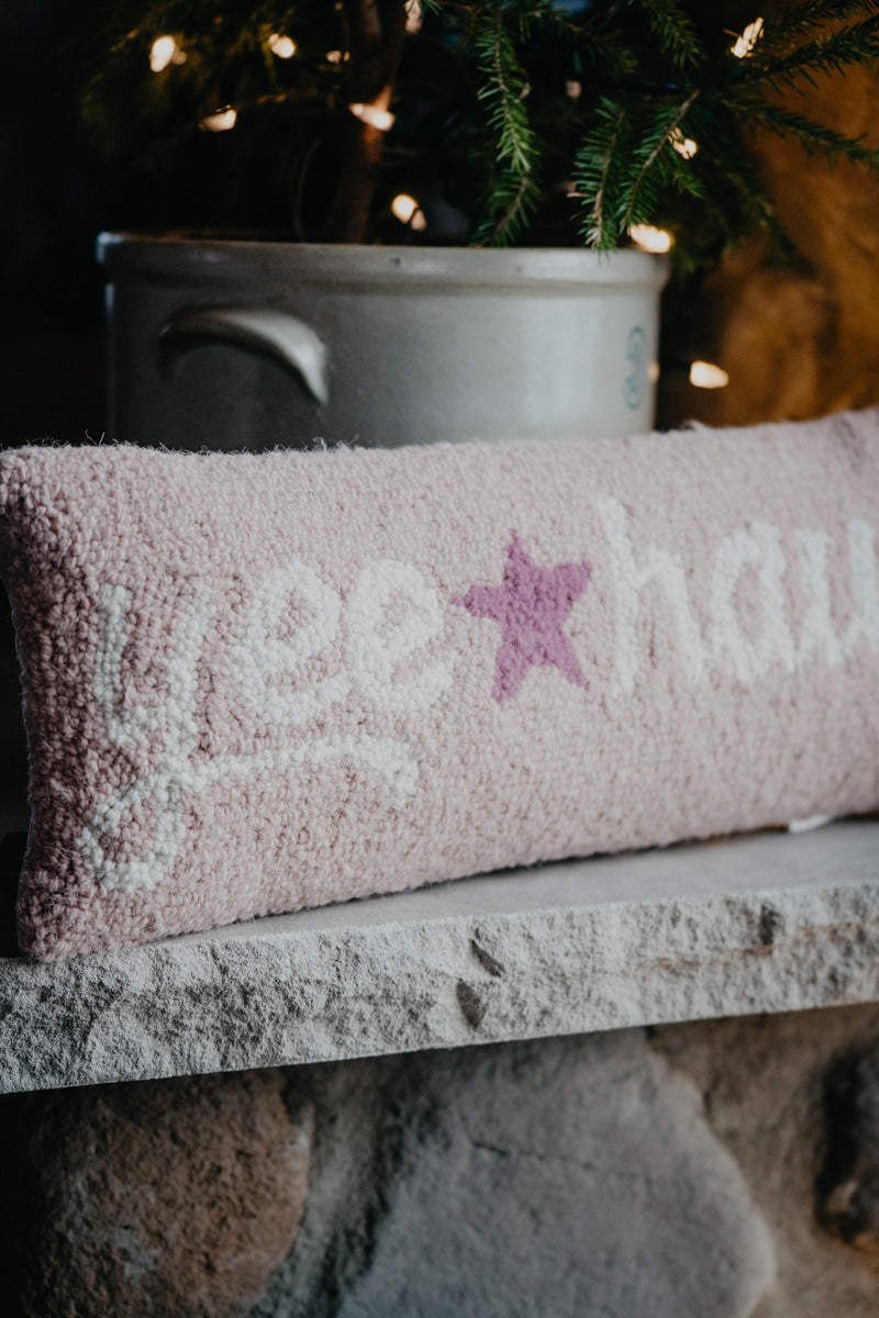 Yee Haw Star 8x20" Rug Hooked Pillow (8"x20")