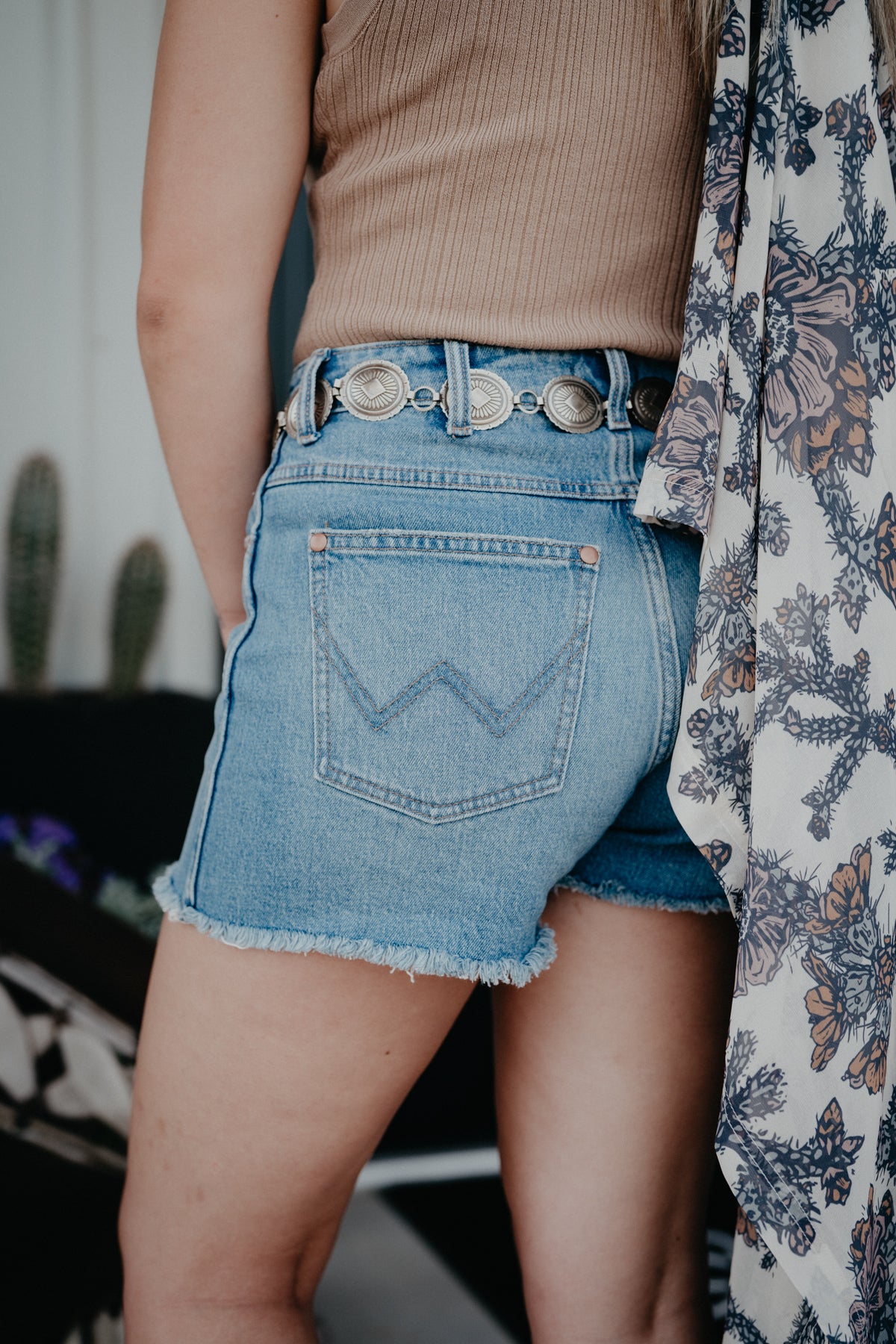 'Riyah' Wrangler 3.5" High Rise Cowboy Shorts (24-33)