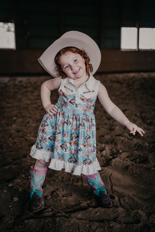 'Sarah' Bucking Bloom Girls Dress (3-6M to 7T)