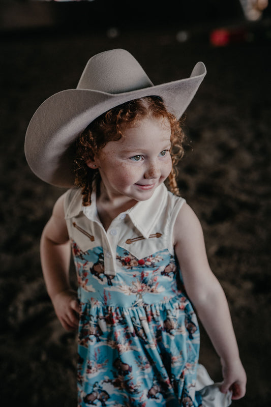'Sarah' Bucking Bloom Girls Dress (3-6M to 7T)