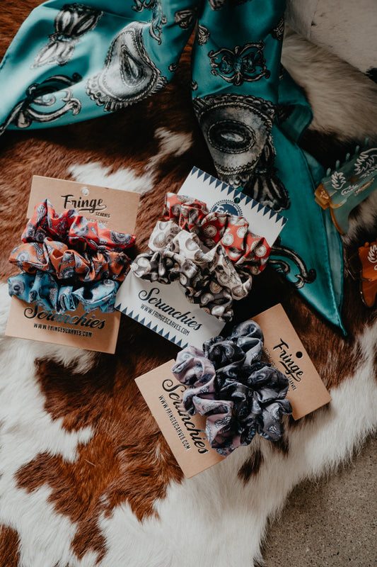 Concho Print Scrunchies (Pack of 3 - 3 Options)