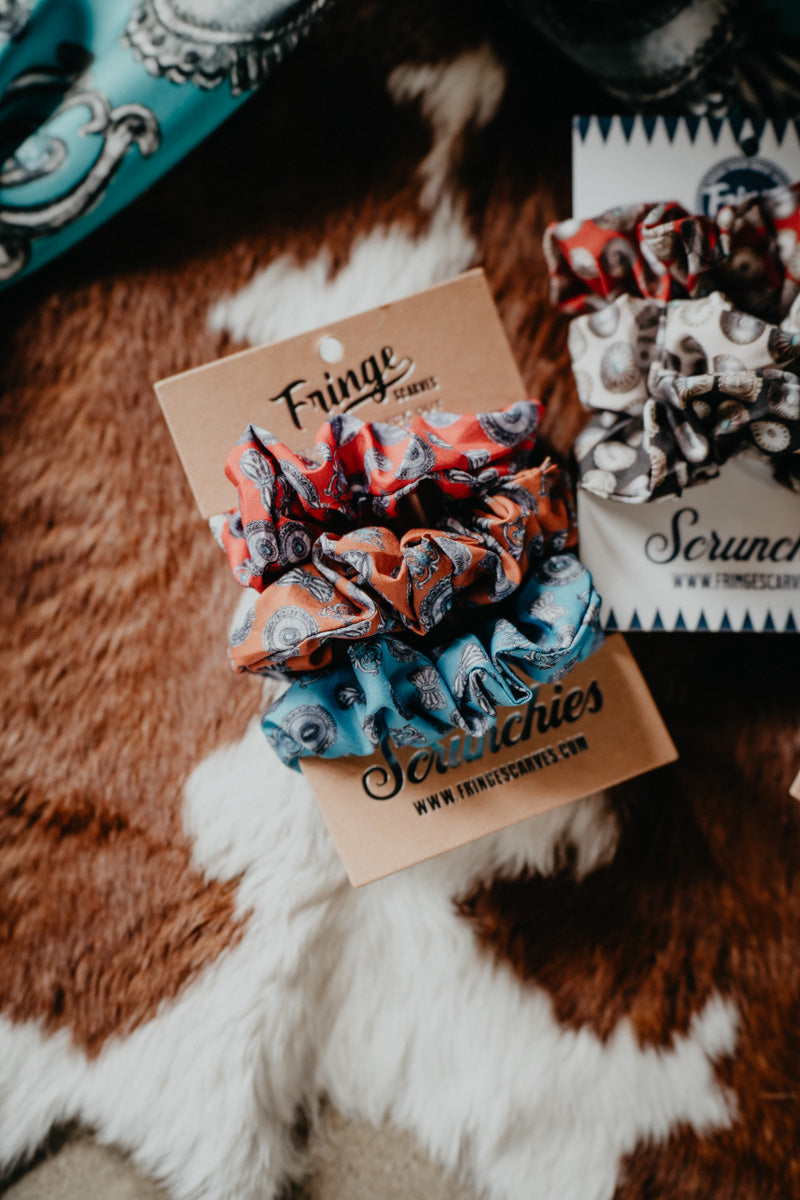 Concho Print Scrunchies (Pack of 3 - 3 Options)