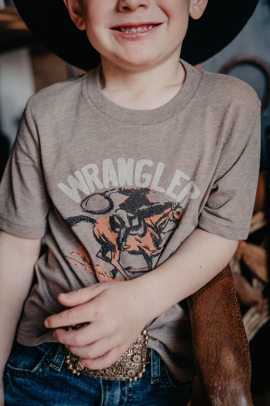 'Landon' Boy's Wrangler Tan T-shirt (XXS-XL)