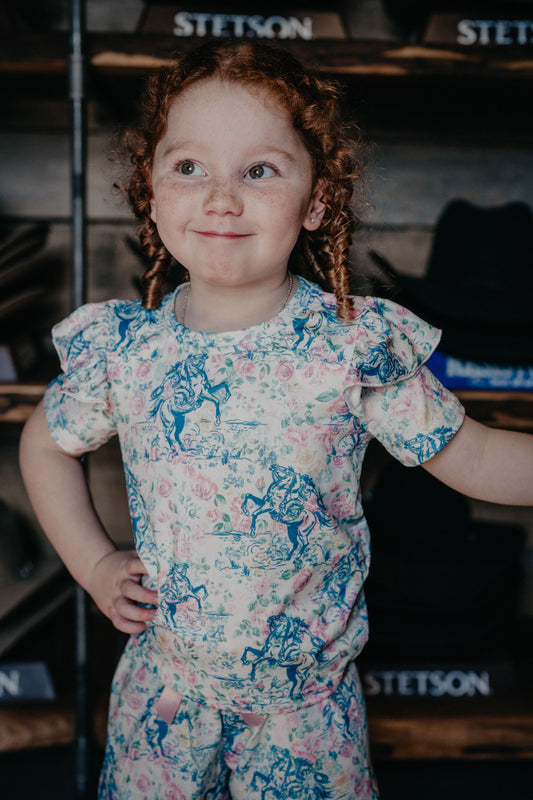 'Fiona' Floral Frontier Shirt (3T to 7T)