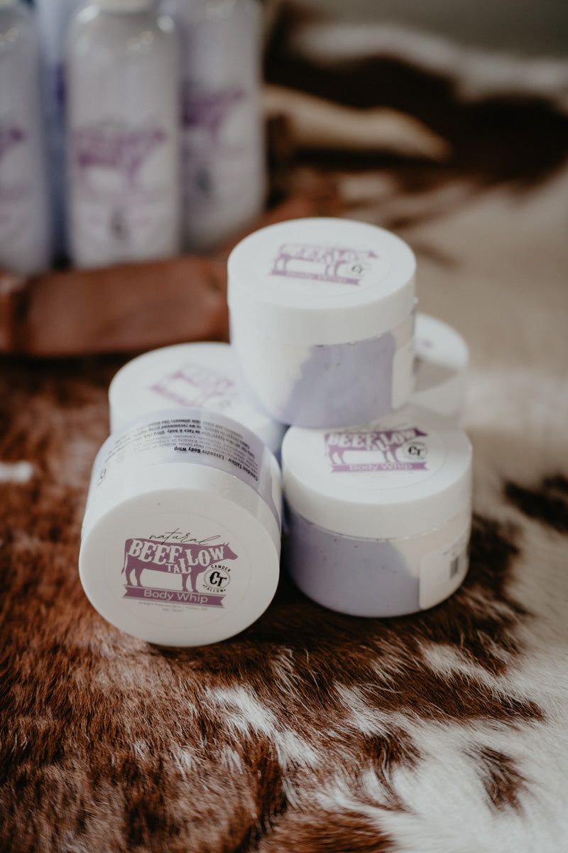 Beef Tallow Body Whip 4oz (Lavender or Unscented)