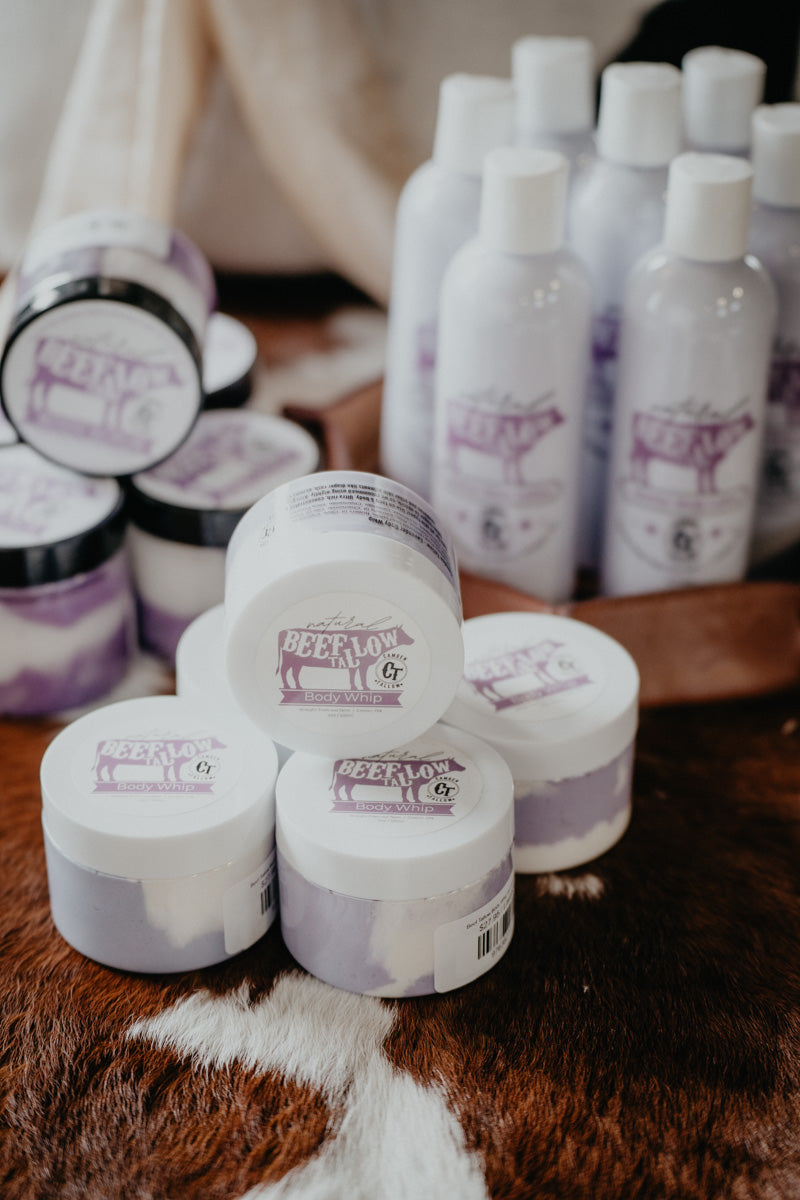 Beef Tallow Body Whip 4oz (Lavender or Unscented)