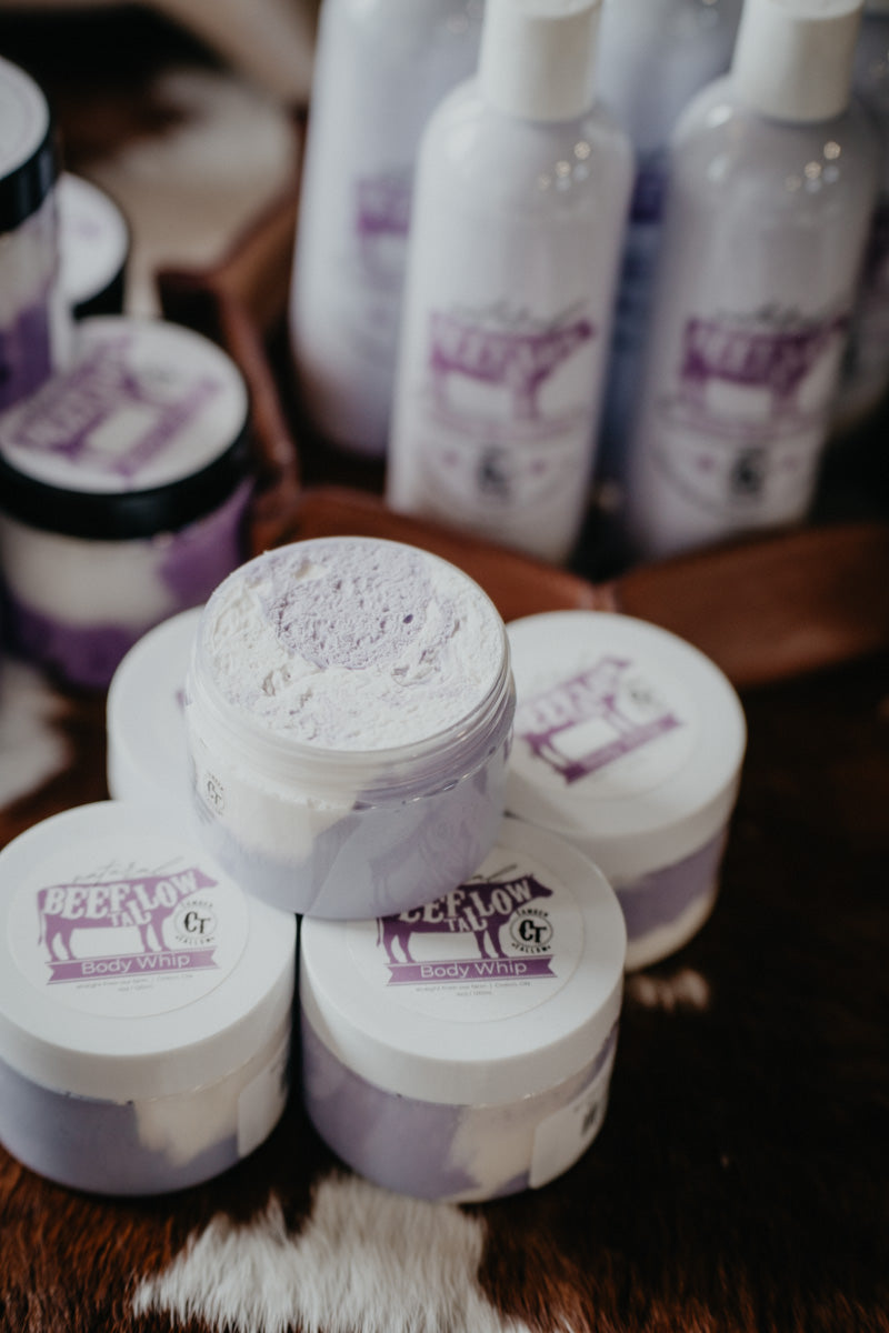 Beef Tallow Body Whip 4oz (Lavender or Unscented)