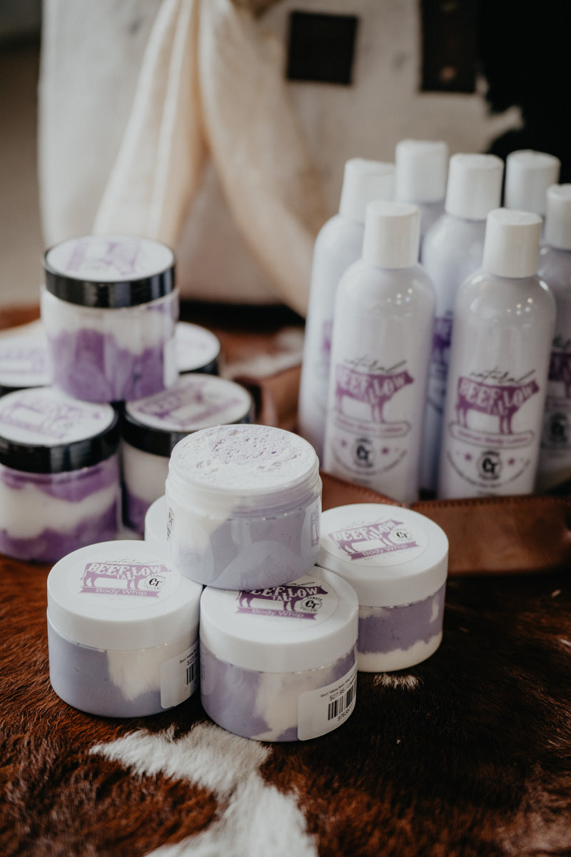 Beef Tallow Body Whip 4oz (Lavender or Unscented)