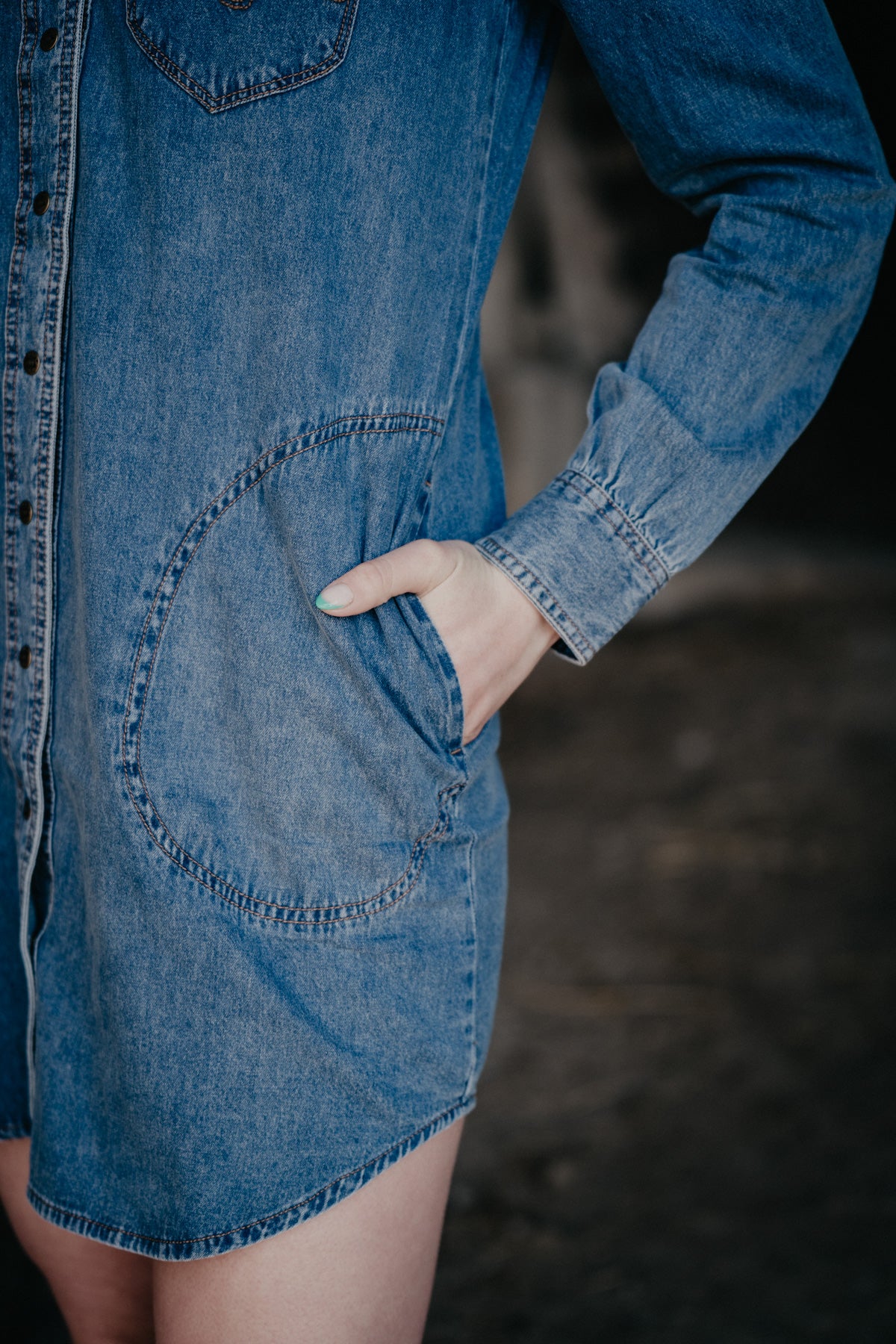 'Rox' Women's Kimes Ranch Denim Dress (S, M Only)