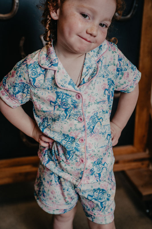 'Hadlee' Floral Frontier Girls PJs (6-12M to 7T)