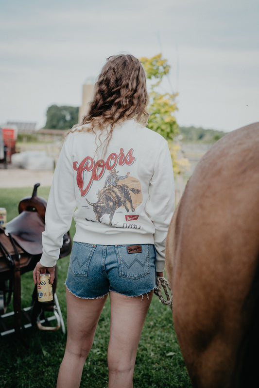 'Banquet' Wrangler X Coors White Crewneck (XS-XXL)