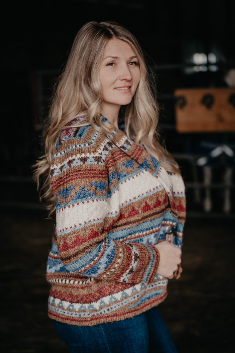 'Scottie' Aztec Knit Cardigan with Tassel and Concho Detail (S-XXL)