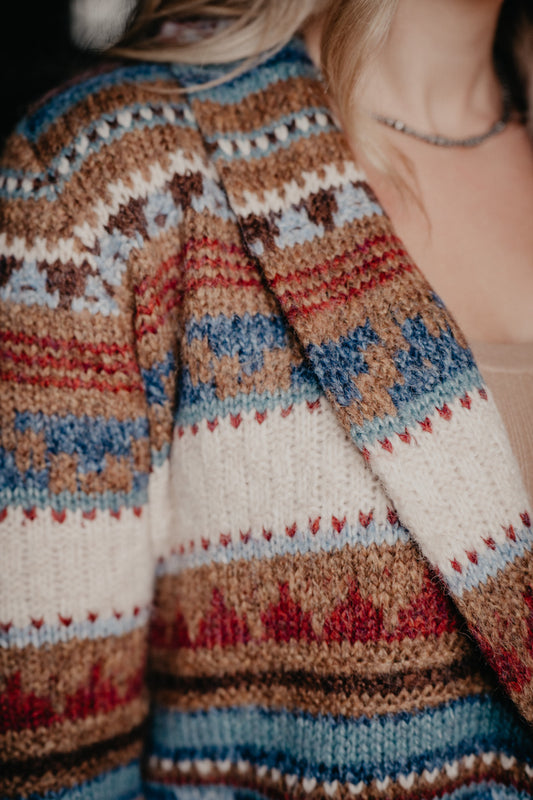 'Scottie' Aztec Knit Cardigan with Tassel and Concho Detail (S-XXL)