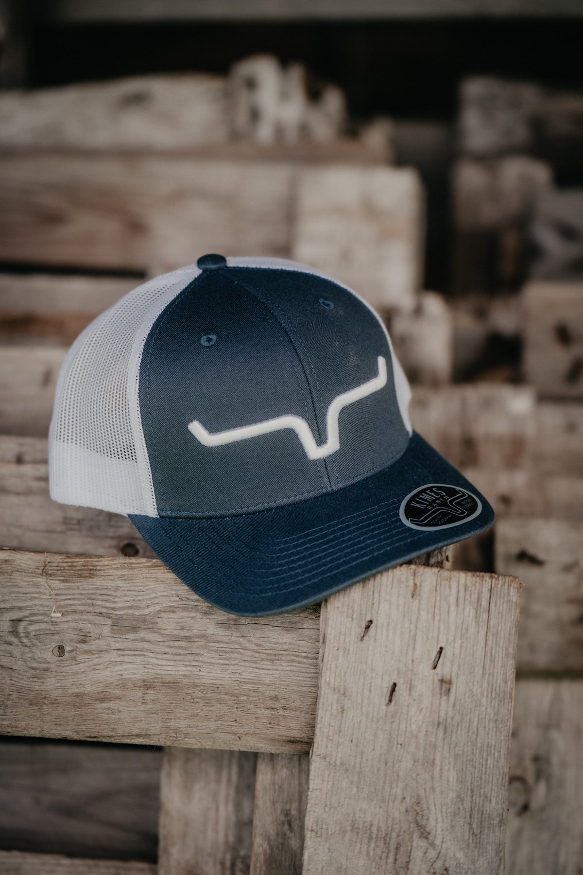 Kimes Ranch Weekly Trucker Hat - Navy/White