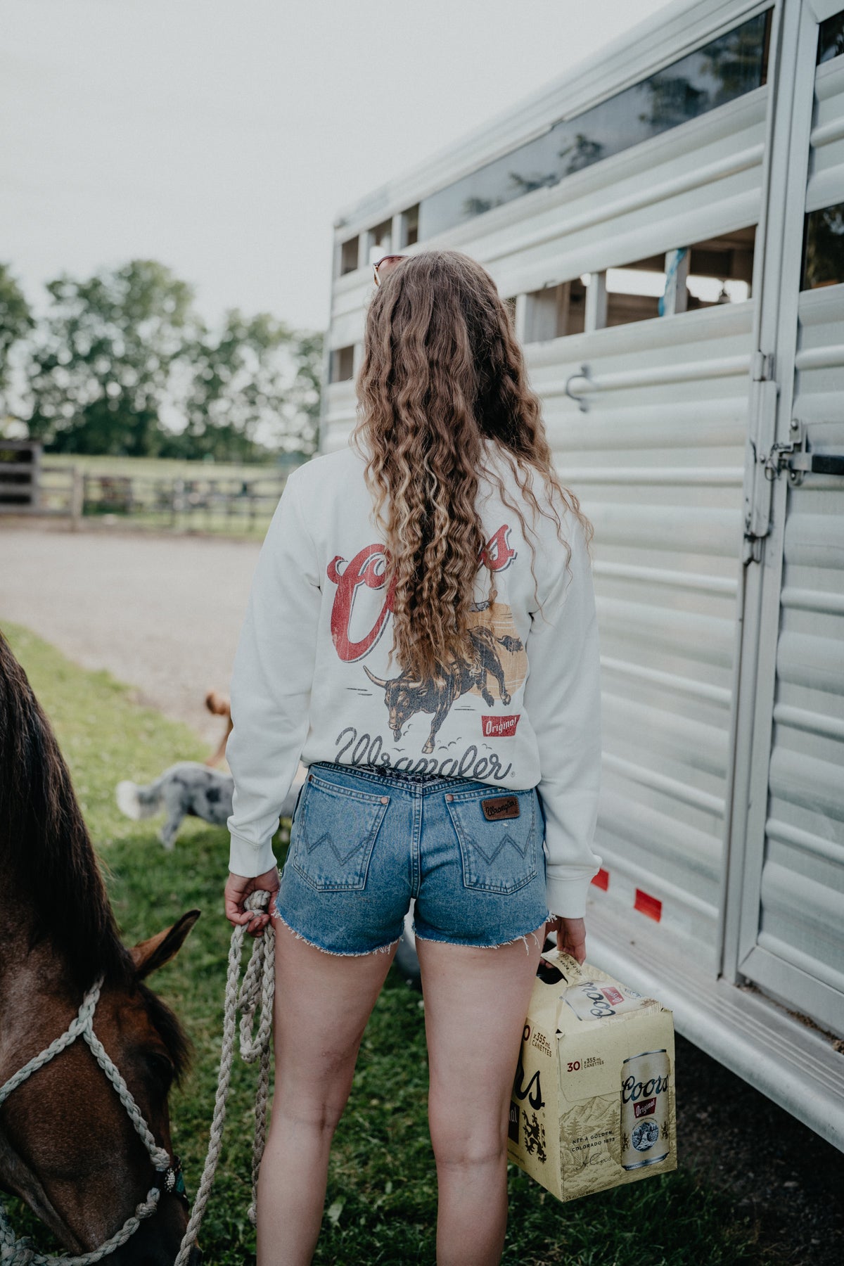 'Reworked' Wrangler X Coors Denim Shorts 3.5" Inseam (24-31)