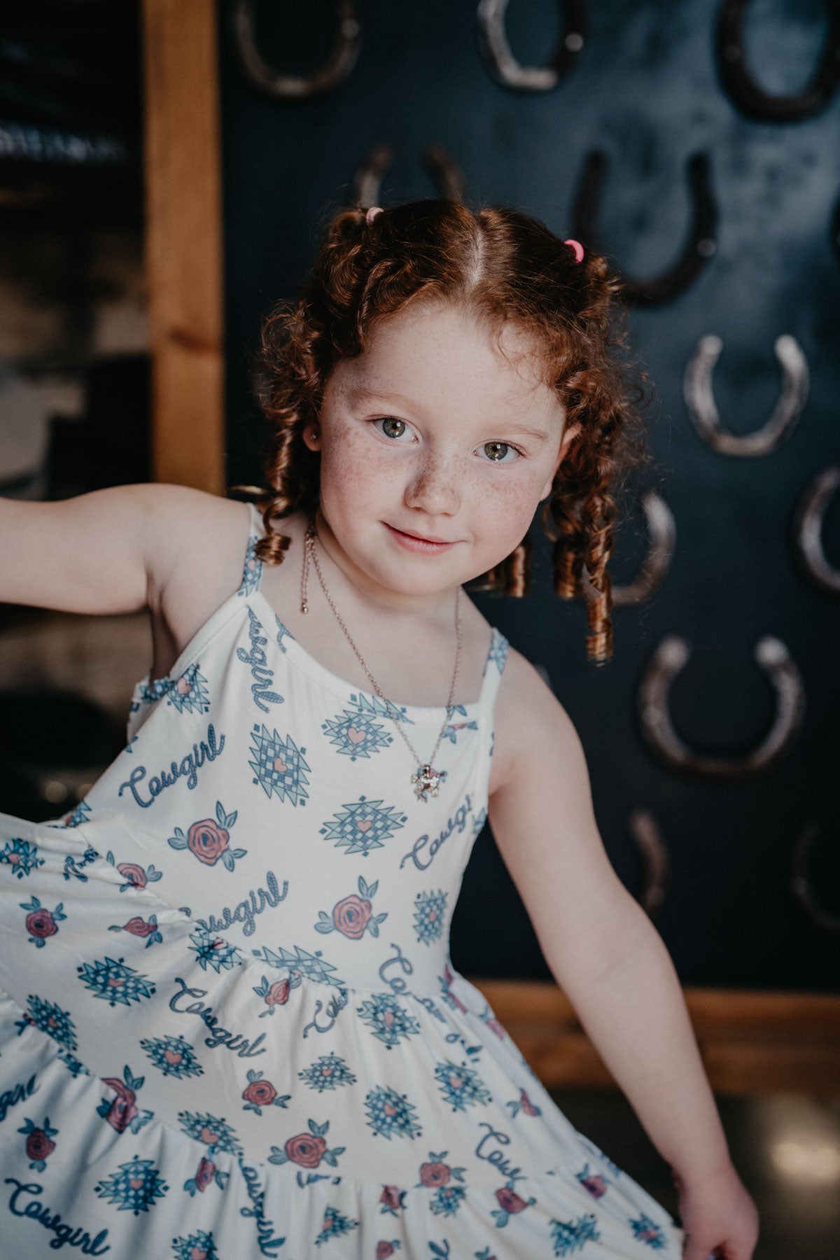 'Veronica' 2 Piece Retro Lil' Cowgirl Vest & Dress Set (6-12M to 7T)
