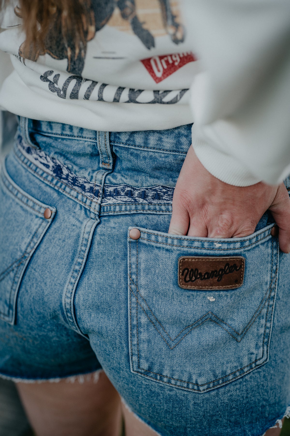 'Reworked' Wrangler X Coors Denim Shorts 3.5" Inseam (24-31)