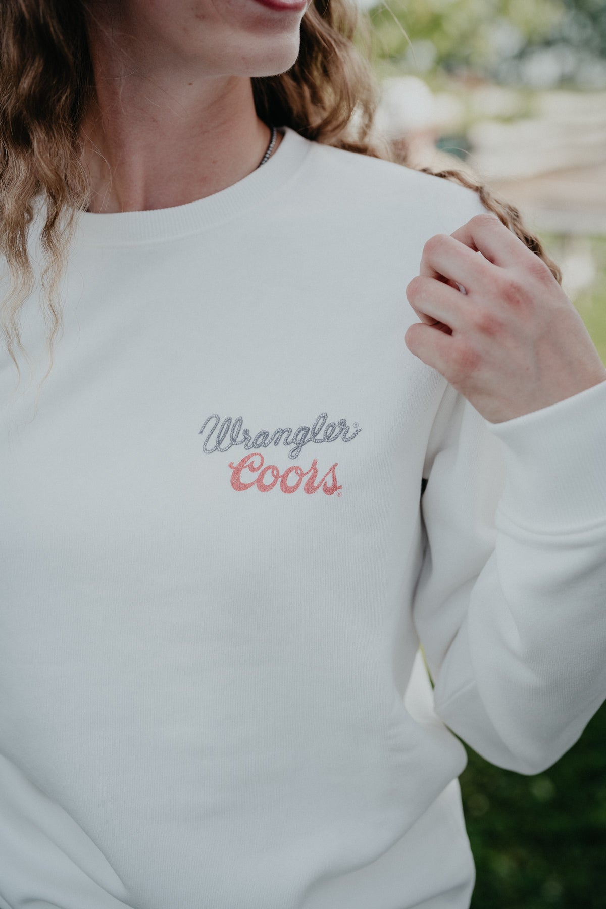 'Banquet' Wrangler X Coors White Crewneck (XS-XXL)