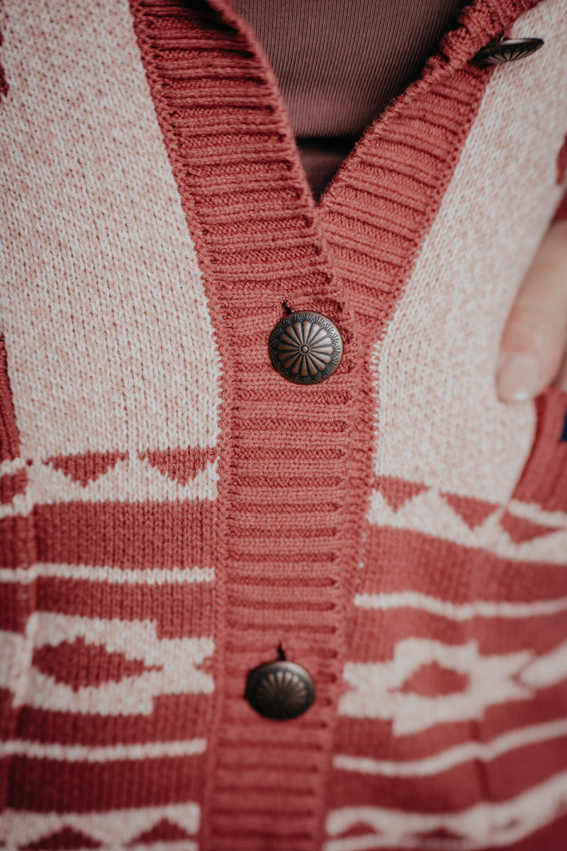 'Penelope' Wrangler Women's Pink Retro Horse Cardigan (S-XXL)