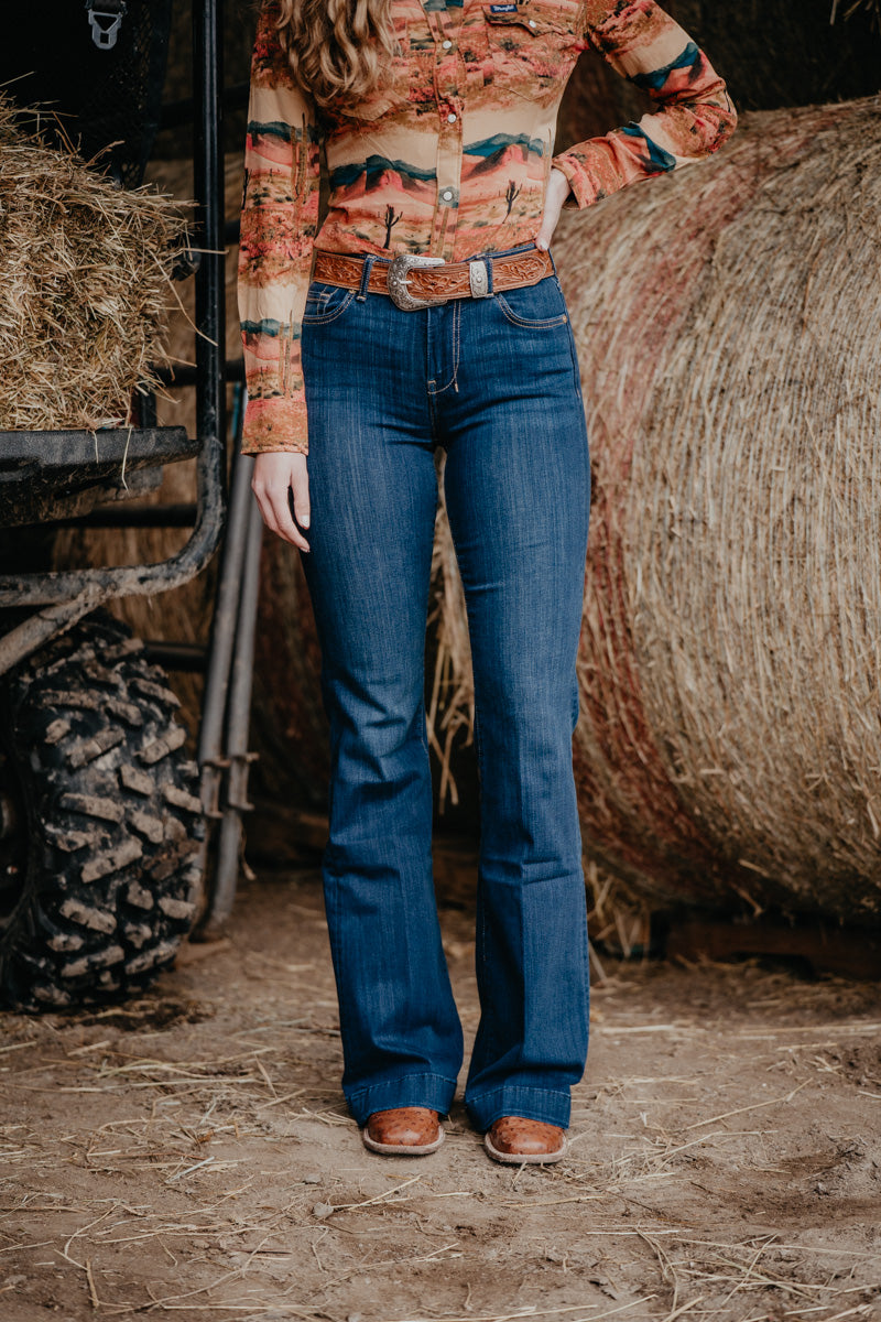 'Tried & True' Dark Wash Dojo Trouser by 7FMK (Long 36" Inseam)