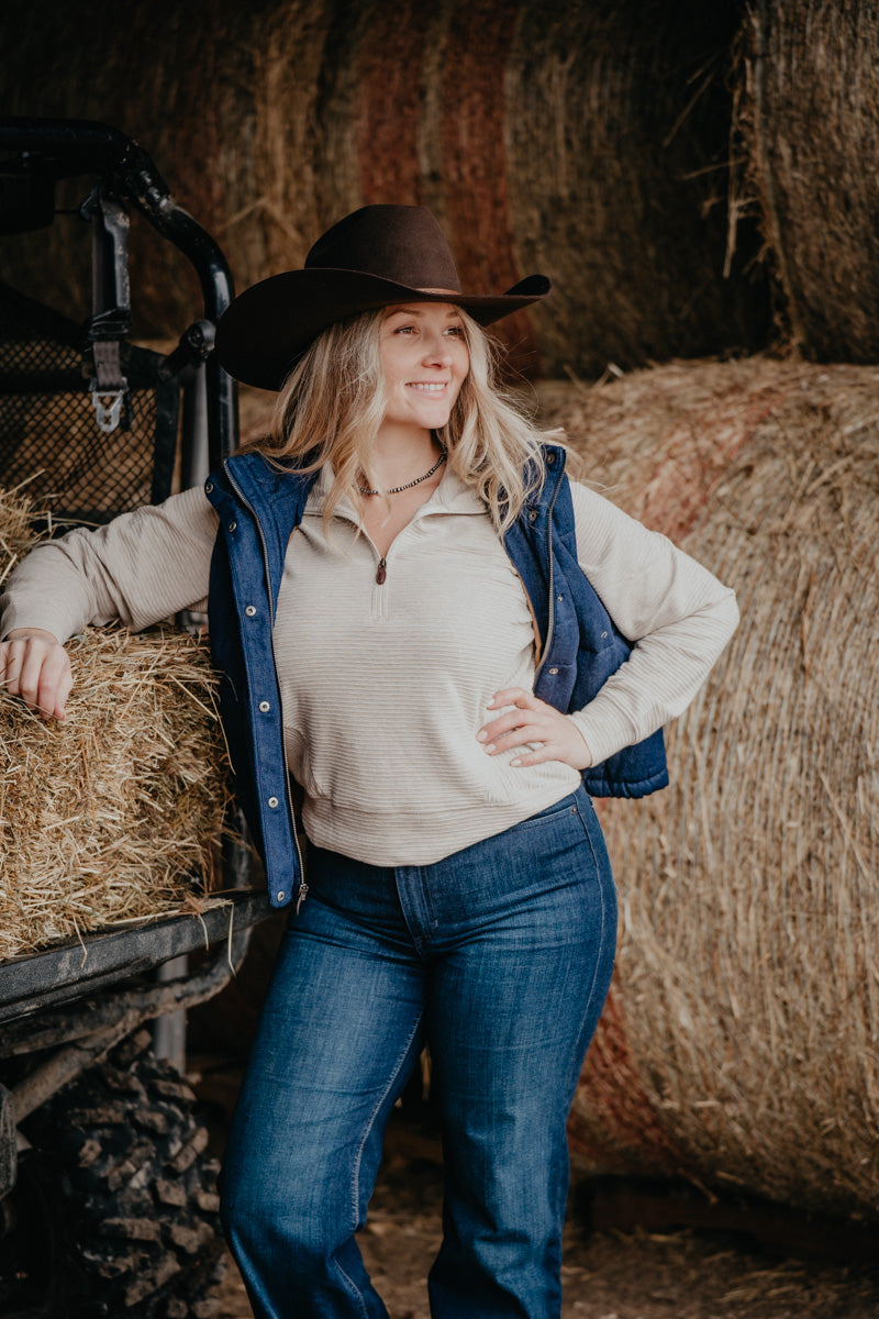 'High Noon' Women's Ariat Textured 1/2 Zip Sweater (XS-XXL)