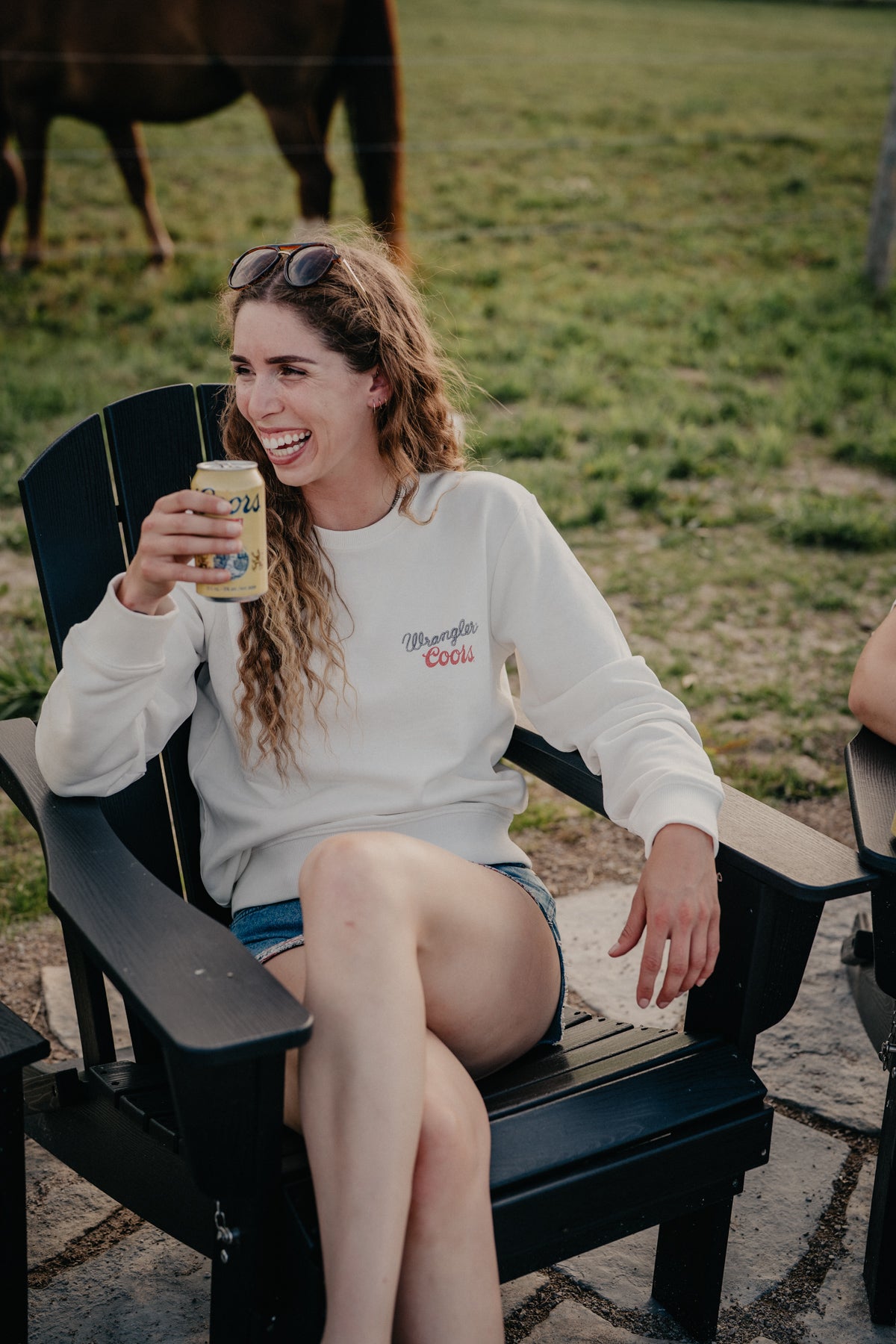 'Banquet' Wrangler X Coors White Crewneck (XS-XXL)
