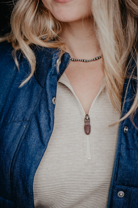 'High Noon' Women's Ariat Textured 1/2 Zip Sweater (XS-XXL)