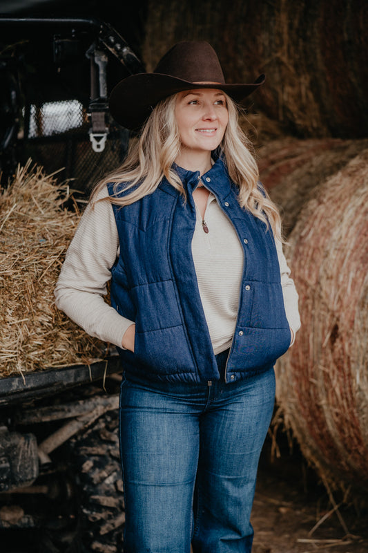 'Taelyn' Western Rinse Denim Vest by Ariat (XS-XXL)