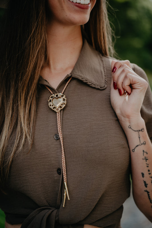 Sacred Heart Bolo Tie by November Maker