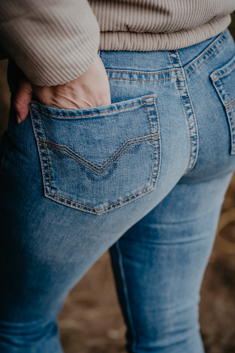 'Langley' Yoke Detail High Rise Bootcut (Sizes 24-36)