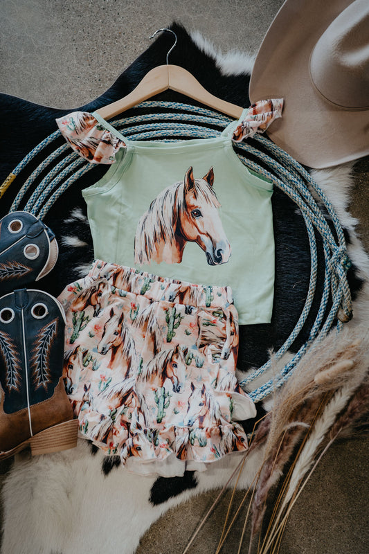 'Darleen' Desert Dasher 2 Piece Shorts Set (6-12M to 7T)