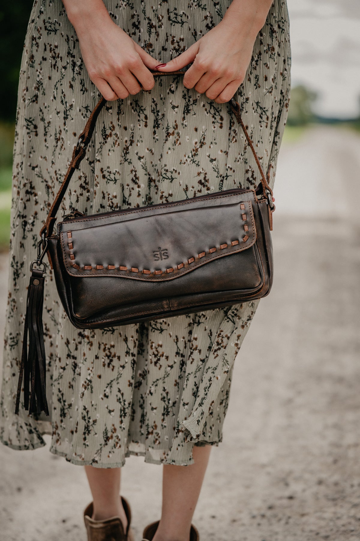 'Bandera' Chocolate Shoulder Bag