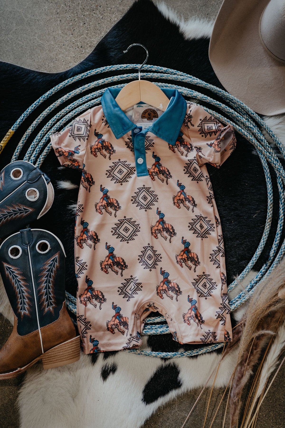 Aztec Bucking Horse Romper (3-6M to 2T)