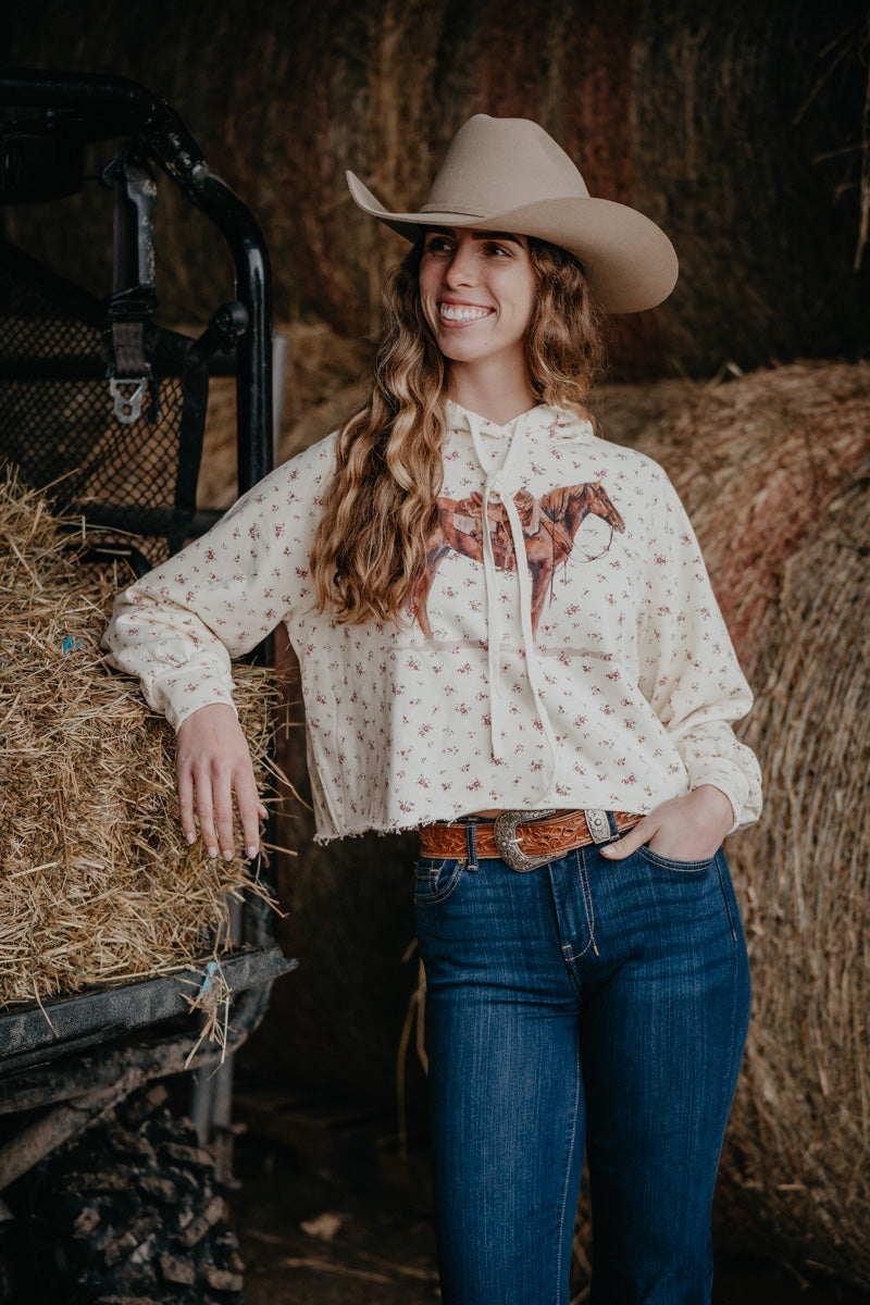 Good Horse Floral Hoodie (S-L)