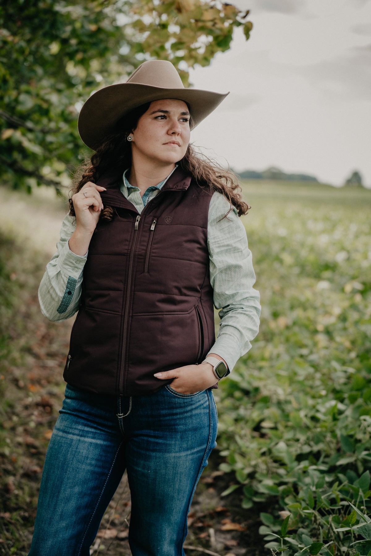'Titan' Women's Chocolate Plum Vest by Ariat