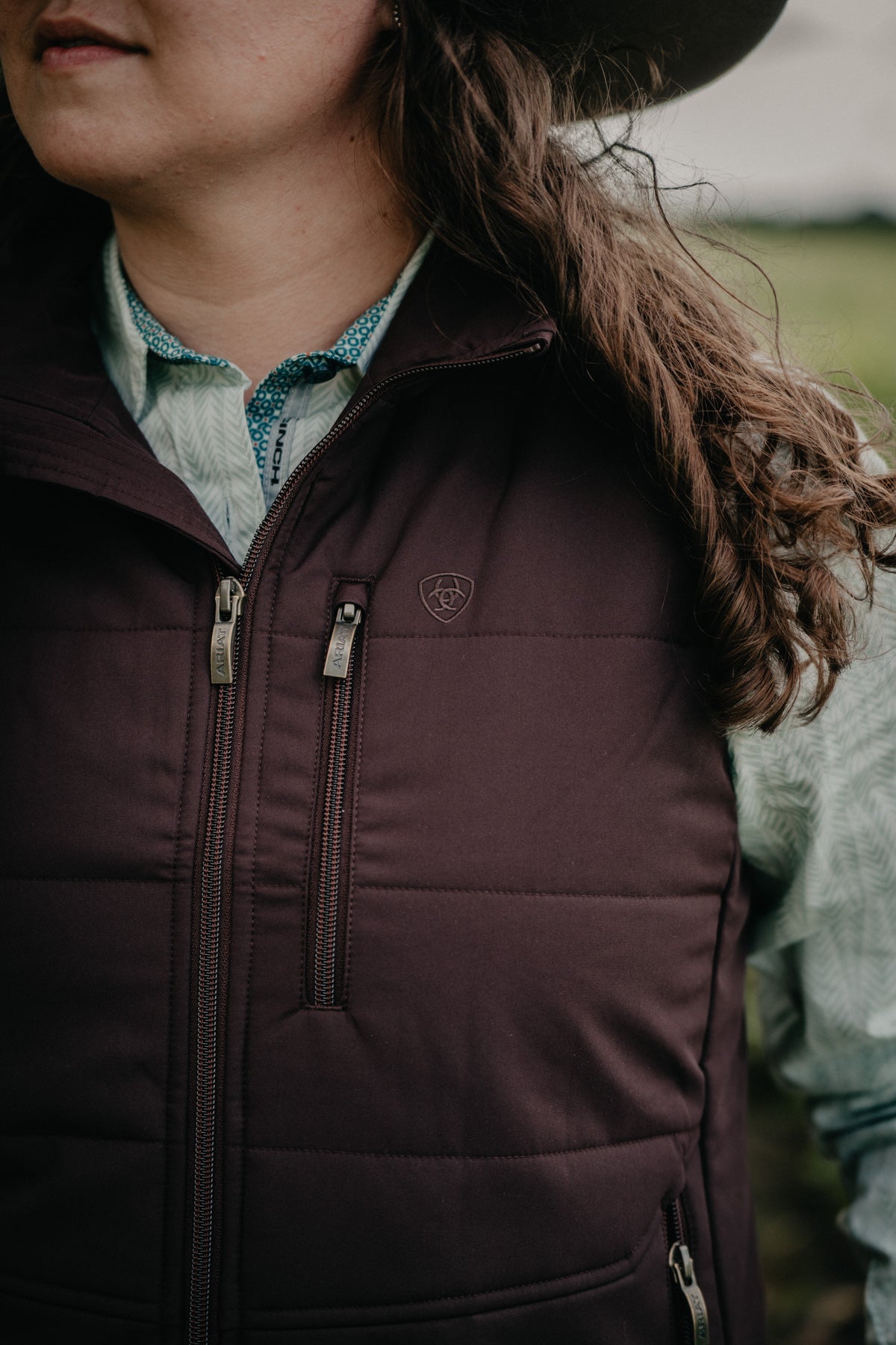 'Titan' Women's Chocolate Plum Vest by Ariat