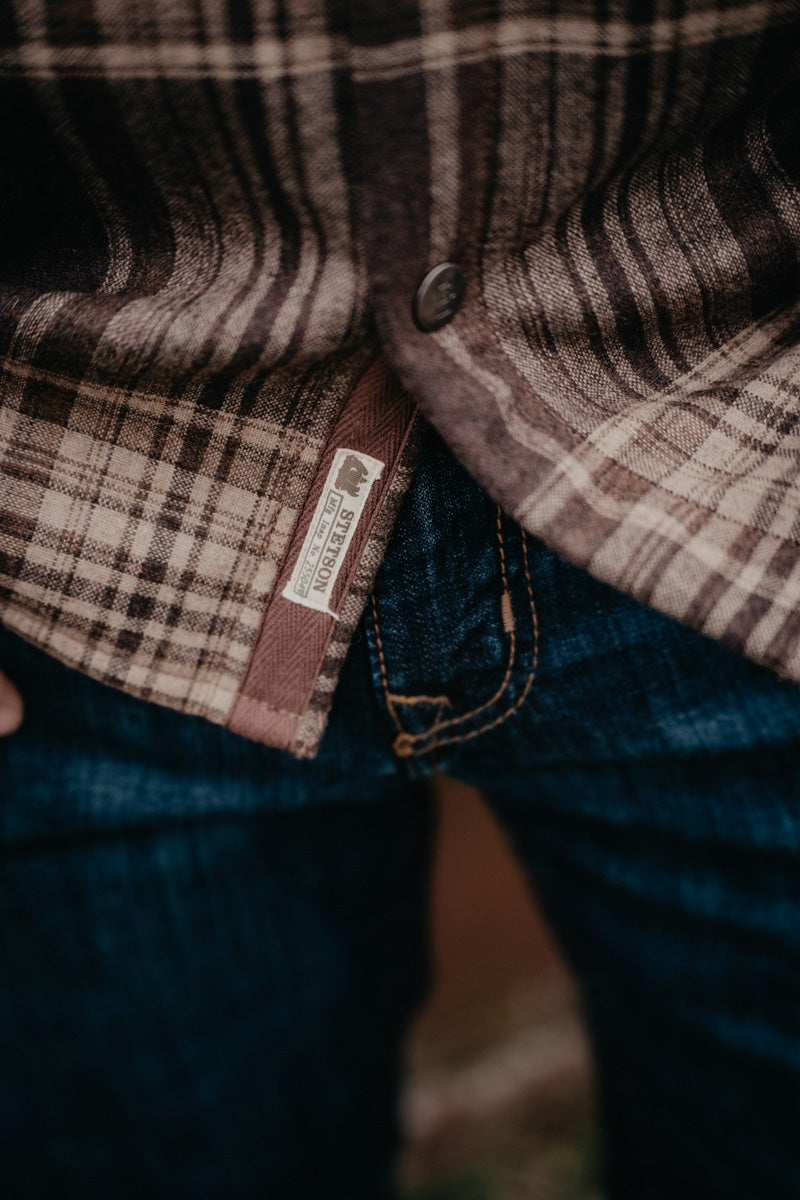 'Cooper' Men's Wool Plaid Shirt Jacket by Stetson (S-XXL)