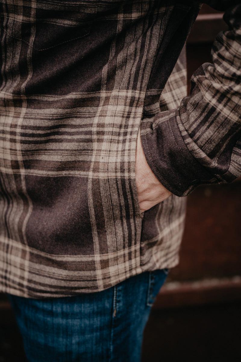 'Cooper' Men's Wool Plaid Shirt Jacket by Stetson (S-XXL)