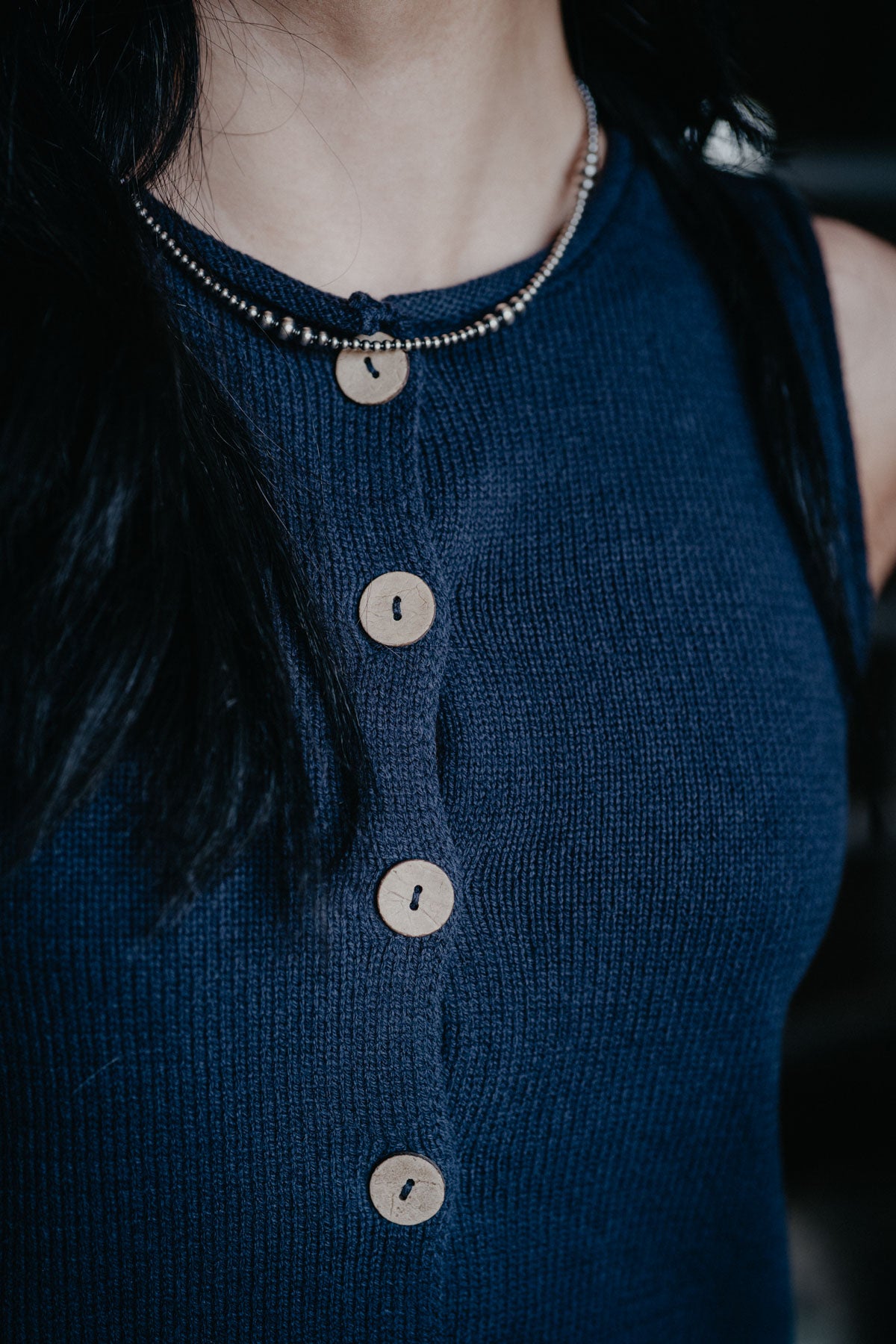 'Taryn' Button Down Knit Cardigan Vest {S-L; 2 Colours)